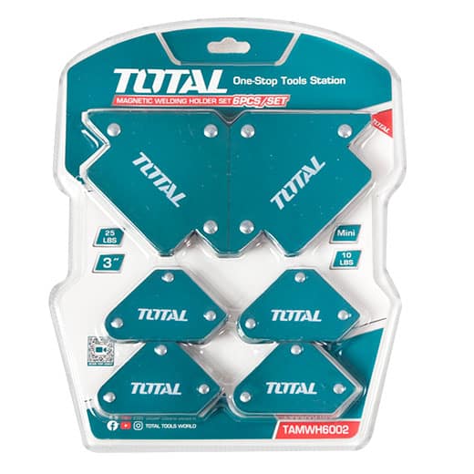 TOTAL SOPORTE SOLDADURA MAGNETICA 6PZA