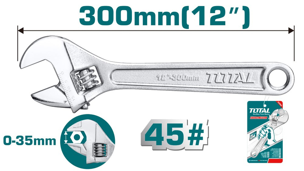 TOTAL LLAVE FRANCESA 12PULG